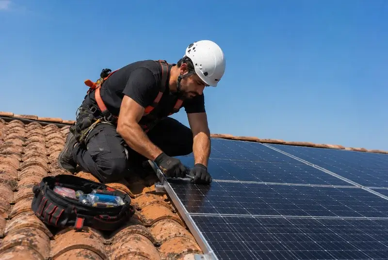 Maintenance et monitoring de panneaux solaires à Laruscade